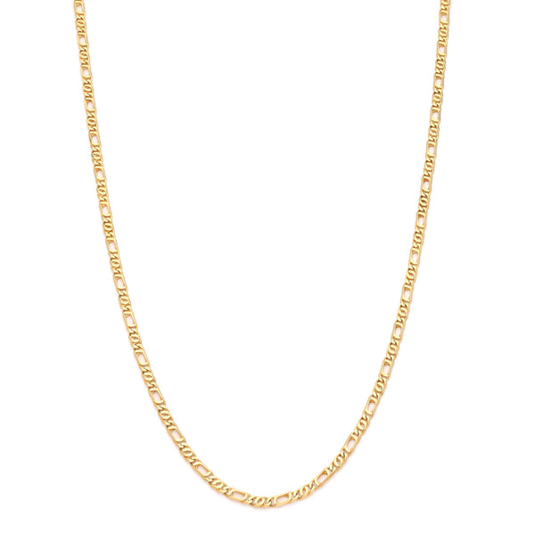 Collar eslabón nudo egipcio en oro amarillo 14 kilates.