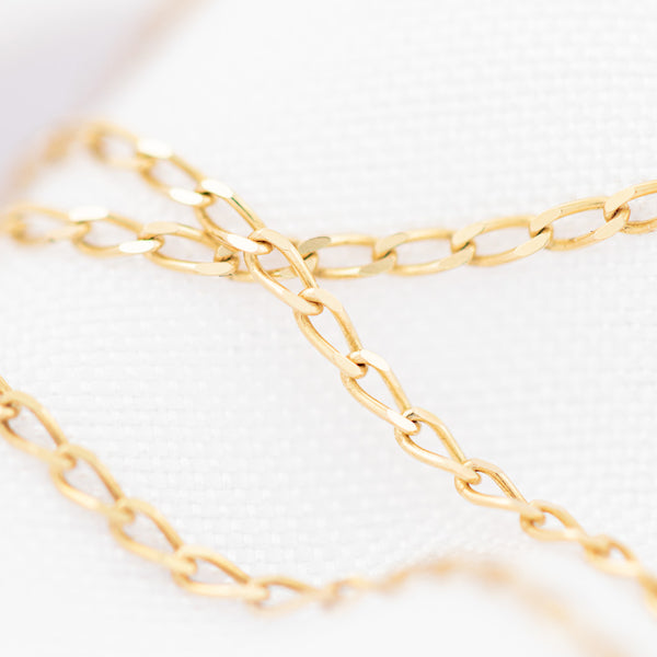 Collar eslabón encontrado en oro amarillo 14 kilates.