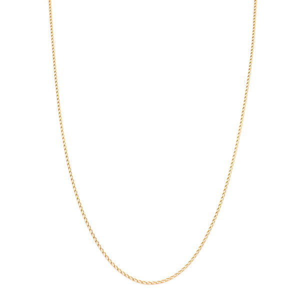 Collar eslabón barbado en oro amarillo 14 kilates.