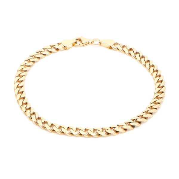 Pulsera eslabón encontrado en oro amarillo 14 kilates.