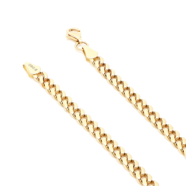 Pulsera eslabón encontrado en oro amarillo 14 kilates.