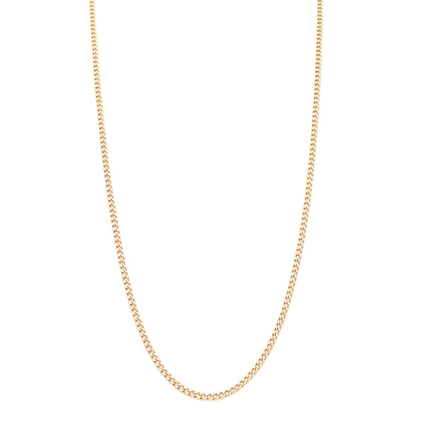 Collar eslabón barbado en oro amarillo 14 kilates.
