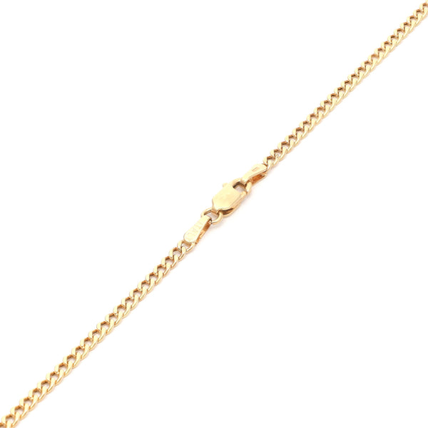 Collar eslabón barbado en oro amarillo 14 kilates.