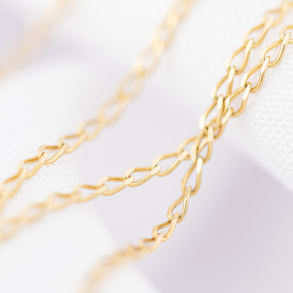 Gargantilla eslabón encontrado en oro amarillo 14 kilates.