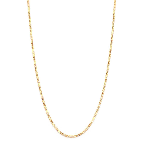 Collar eslabón nudo egipcio en oro amarillo 14 kilates.