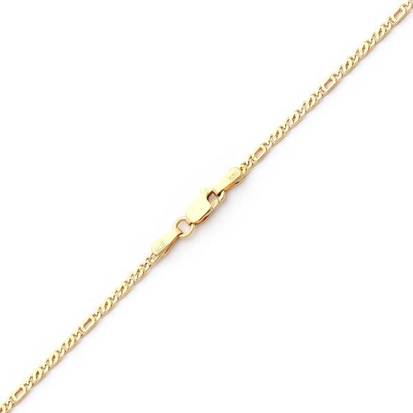 Collar eslabón nudo egipcio en oro amarillo 14 kilates.