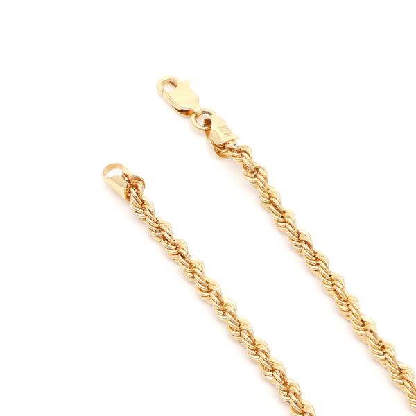 Pulsera eslabón torzal en oro amarillo 14 kilates.