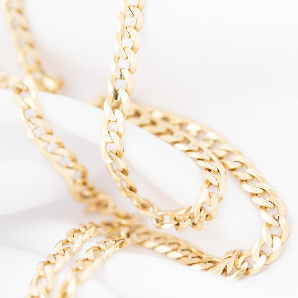 Collar eslabón encontrado en oro amarillo 14 kilates.