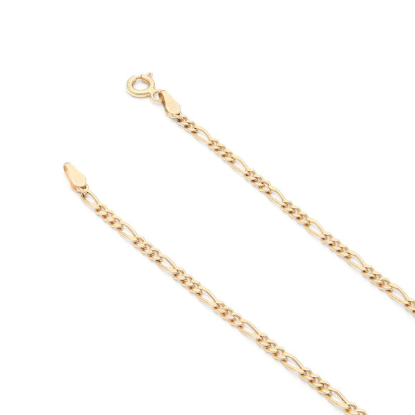 Pulsera de tres eslabones por uno en oro amarillo 14 kilates.