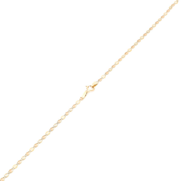 Collar eslabón nudo marino en oro amarillo 14 kilates.
