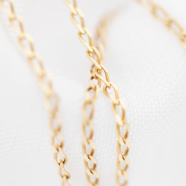 Collar eslabón encontrado en oro amarillo 14 kilates.