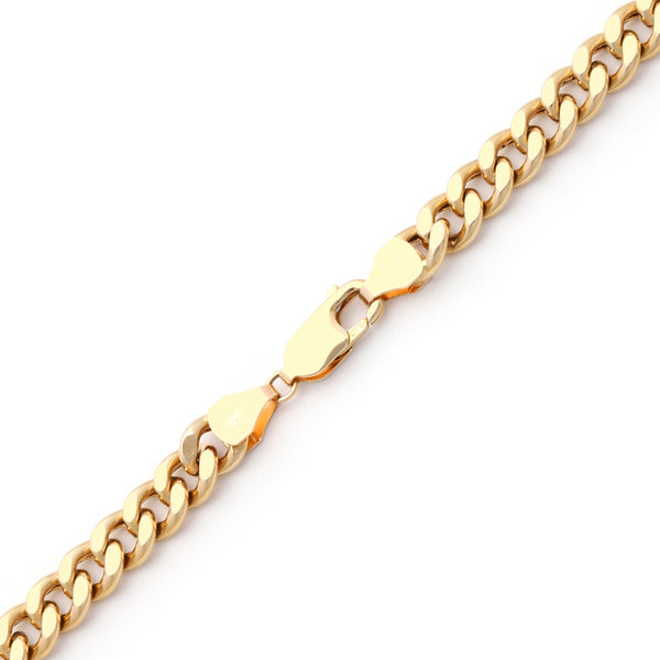 Collar eslabón barbado en oro amarillo 14 kilates.