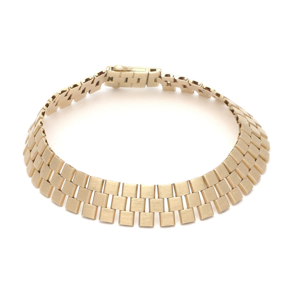 Pulsera eslabón Articulado en oro amarillo 14 kilates.