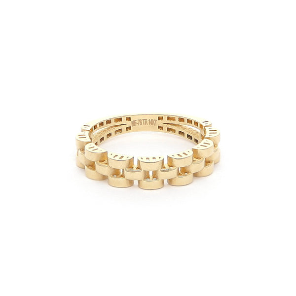 Anillo diseño especial en oro amarillo 14 kilates.
