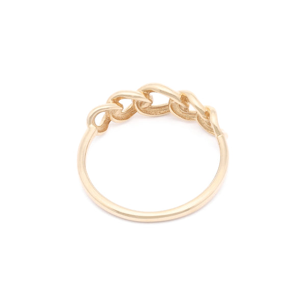Anillo barbado en oro amarillo 14 kilates.