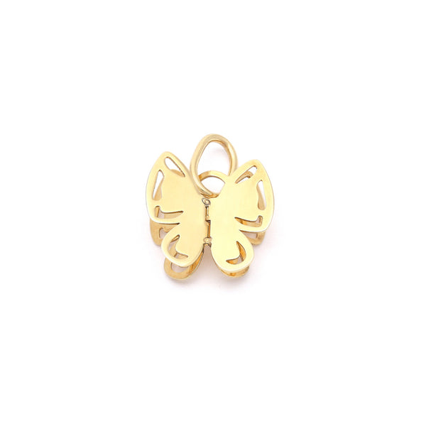 Dije calado motivo mariposa en oro amarillo 14 kilates.