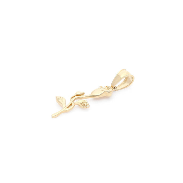 Dije diseño especial motivo flor en oro amarillo 14 kilates.