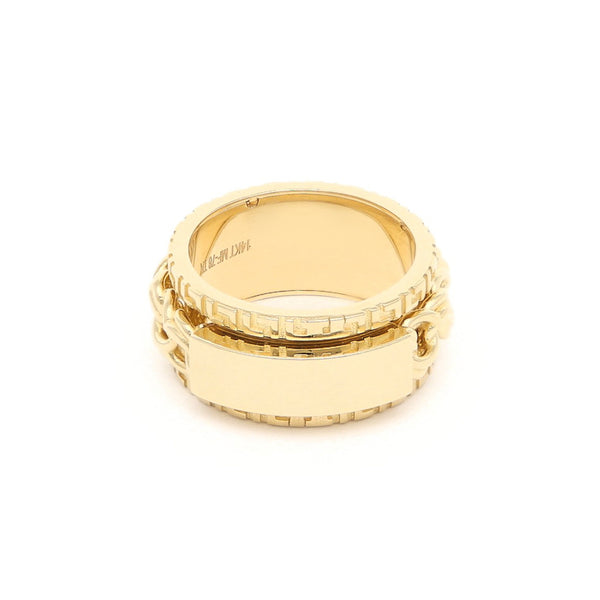 Argolla giratoria en oro amarillo 14 kilates.