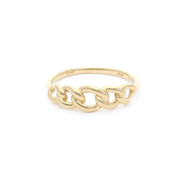 Anillo calado en oro amarillo 14 kilates.