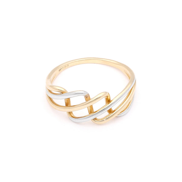 Anillo trenzado en oro amarillo 14 kilates.