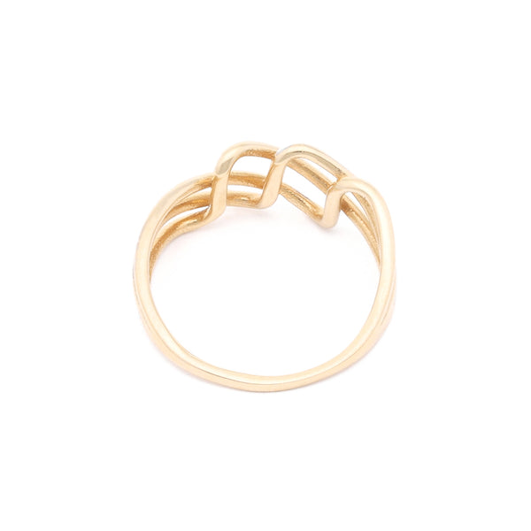 Anillo trenzado en oro amarillo 14 kilates.