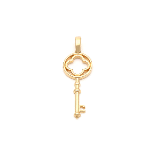 Dije diseño especial motivo llave en oro amarillo 14 kilates.