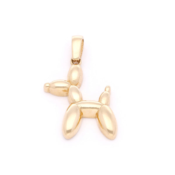 Dije diseño especial motivo perro en oro amarillo 14 kilates.