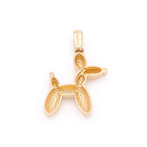 Dije diseño especial motivo perro en oro amarillo 14 kilates.