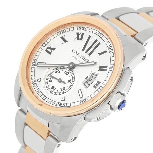 Reloj Cartier para caballero modelo Calibre de Cartier vistas en oro rosa 18 kilates.