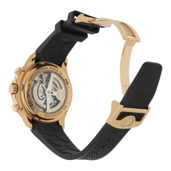 Reloj IWC para caballero modelo Portugieser Yacht Club caja y broche en oro rosa 18 kilates.