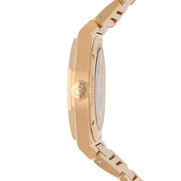 Reloj Girard Perregaux para caballero modelo Laureato Skeleton en oro rosa 18 kilates.