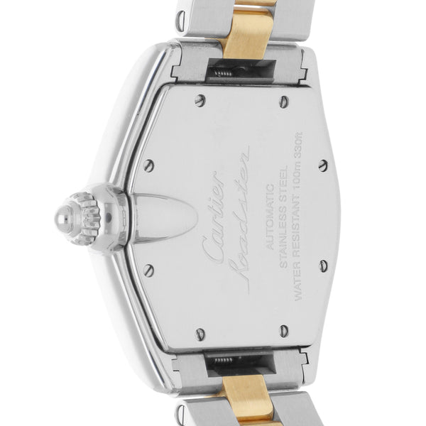 Reloj Cartier para caballero modelo Roadster vistas en oro amarillo 18 kilates.