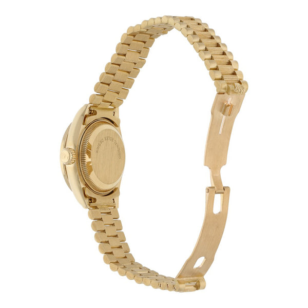 Reloj Rolex para dama modelo Oyster Perpetual DateJust en oro amarillo 18 kilates.