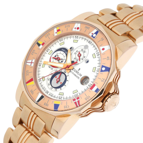 Reloj Corum para caballero modelo Admiral's Cup Tides en oro rosa 18 kilates.