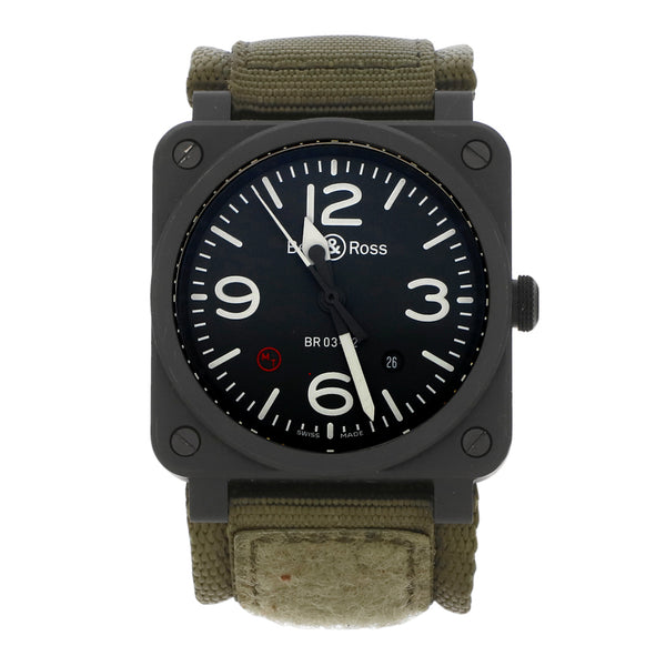 Reloj Bell & Ross para caballero modelo BR 03 Military Type.