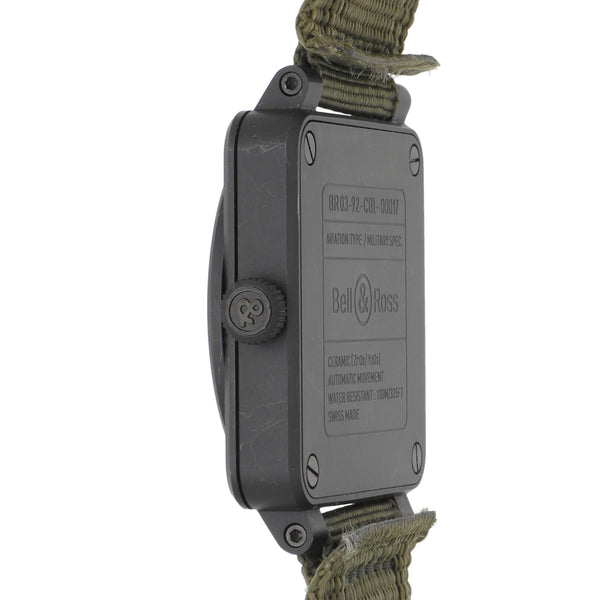 Reloj Bell & Ross para caballero modelo BR 03 Military Type.