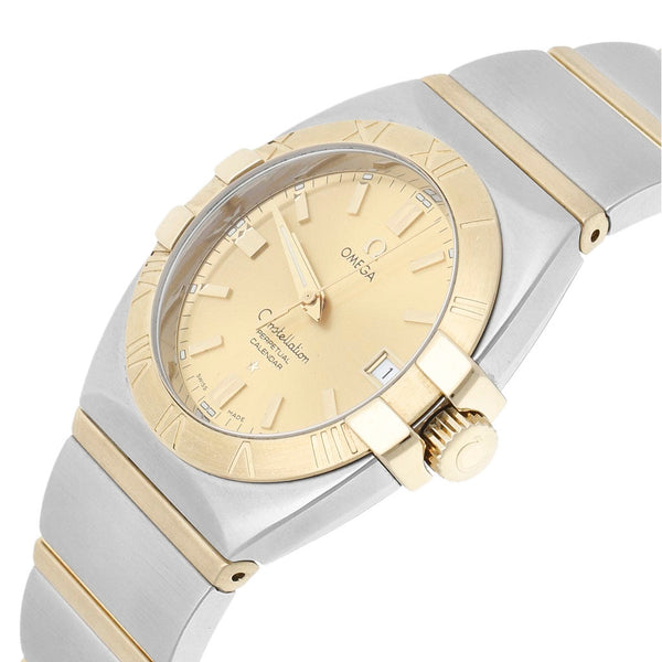 Reloj Omega para caballero modelo Constellation Double Eagle vistas oro amarillo 18 kilates.