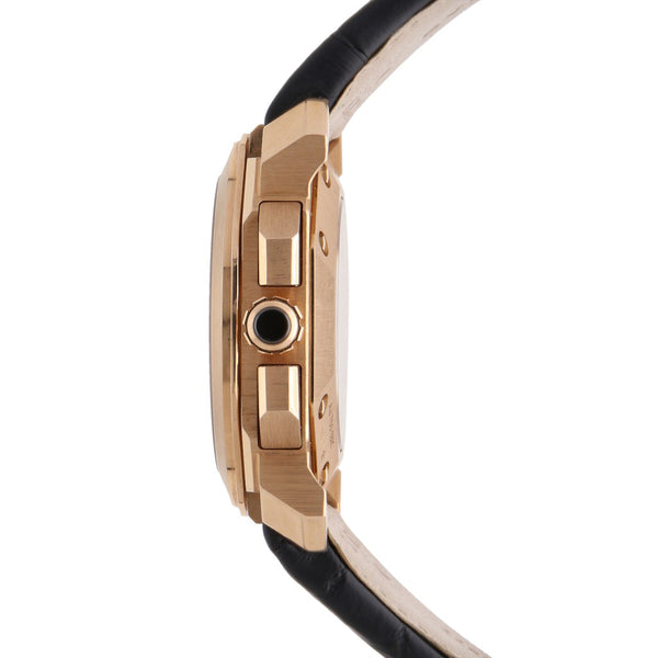Reloj Bvlgari para caballero modelo Octo caja y broche en oro rosa 18 kilates.