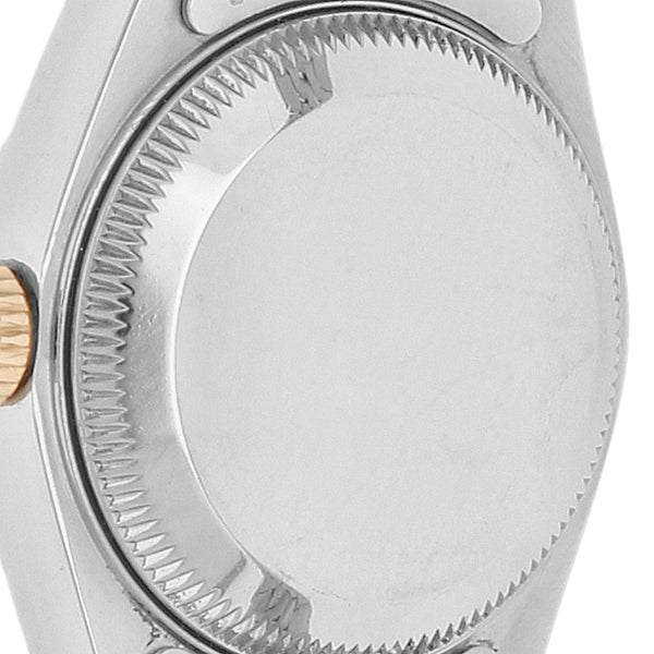 Reloj Rolex para dama modelo Oyster Perpetual DateJust vistas en oro amarillo 18 kilates.