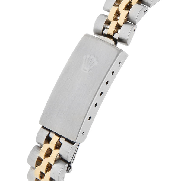 Reloj Rolex para dama modelo Oyster Perpetual DateJust vistas en oro amarillo 18 kilates.
