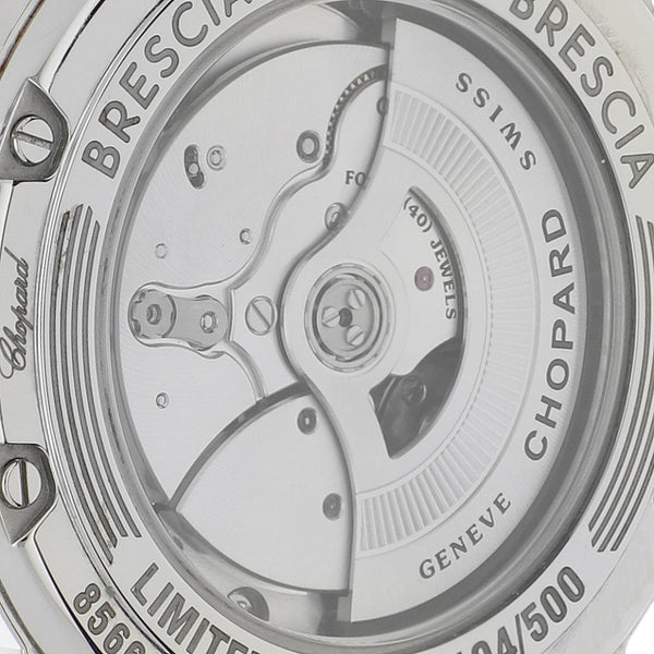 Reloj Chopard para caballero modelo modelo Mille Miglia GTS Power Control Brescia Roma vistas en oro rosa 18 kilates.