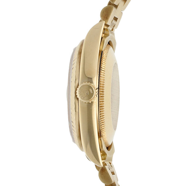 Reloj Rolex para dama modelo Oyster Perpetual DateJust en oro dos tonos 18 kilates.