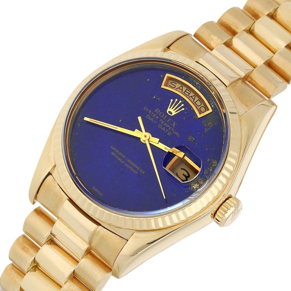 Reloj Rolex para caballero modelo Oyster Perpetual Day-Date en oro dos tonos 18 kilates.