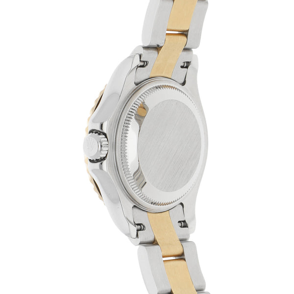 Reloj Rolex para dama modelo Oyster Perpetual Date Yach Master vistas en oro amarillo 18 kilates.