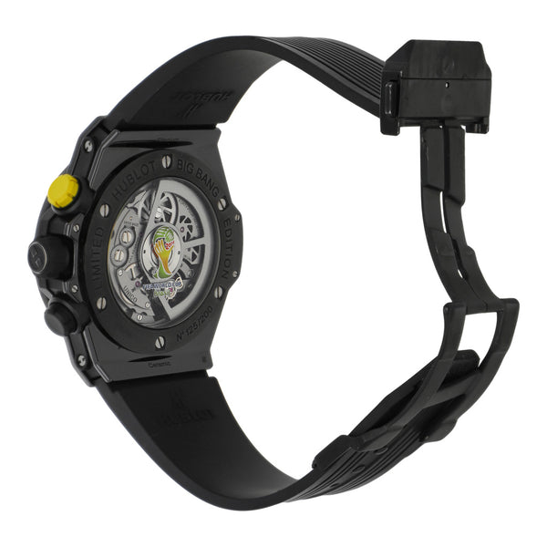 Reloj Hublot para caballero modelo Big Bang Unico Bi-Retrograde FIFA Brasil Chronograph.