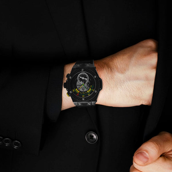 Reloj Hublot para caballero modelo Big Bang Unico Bi-Retrograde FIFA Brasil Chronograph.