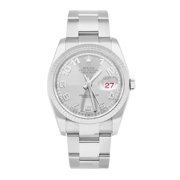 Reloj Rolex para caballero modelo Oyster Perpetual DateJust bisel en oro blanco 18 kilates