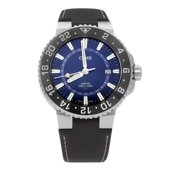 Reloj Oris para caballero modelo Aquis GMT Date.