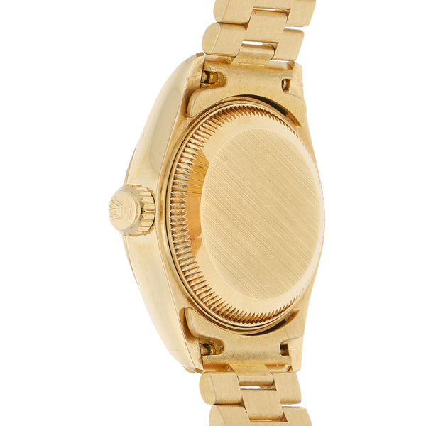 Reloj Rolex para dama modelo Oyster Perpetual DateJust en oro dos tonos 18 kilates.