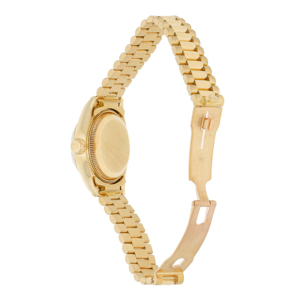 Reloj Rolex para dama modelo Oyster Perpetual DateJust en oro dos tonos 18 kilates.